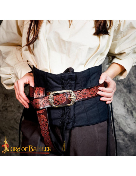 Viking Belt with Copper Brass Buckle