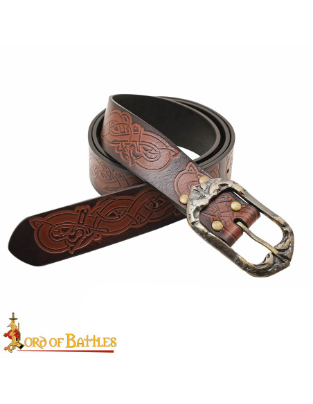 Viking Belt with Copper Brass Buckle