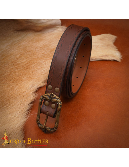 Medieval Brown Leather Belt - North...