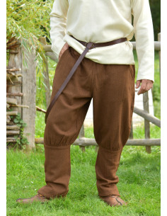 Helmer Historical Viking Trousers Brown Herringbone Wool