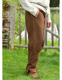 Helmer Historical Viking Trousers Brown Herringbone Wool 2