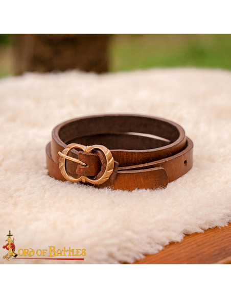 Brown Leather Medieval Garters for...
