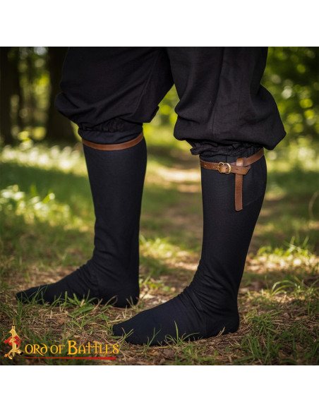 Brown Leather Medieval Garters for...