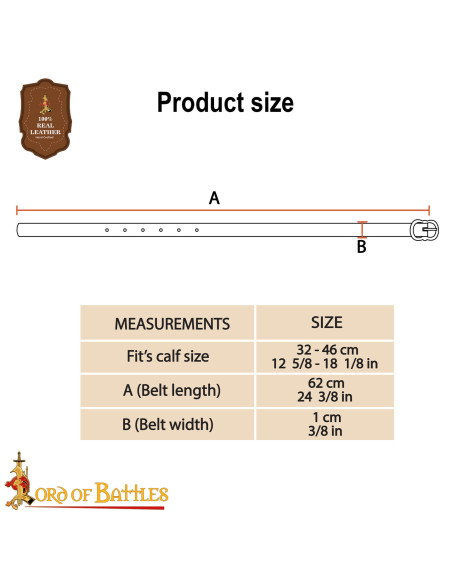 Brown Leather Medieval Garters for...