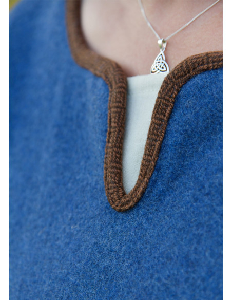 Historical Blue Brown Viking Dress...