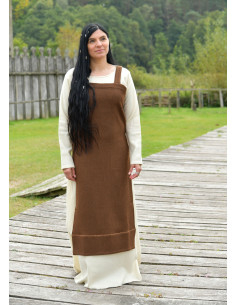 Annik Brown Diamond Twill Wool Viking Dress 2