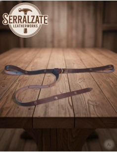 Julienne Long Medieval Belt, Dark Brown