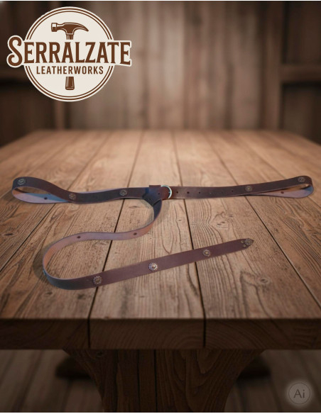 Julienne Long Medieval Belt, Dark Brown