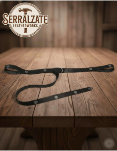 Long Medieval Belt Model Julienne, Black