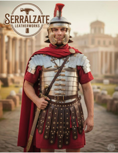 Dark Brown Leather Roman Military Belt 2