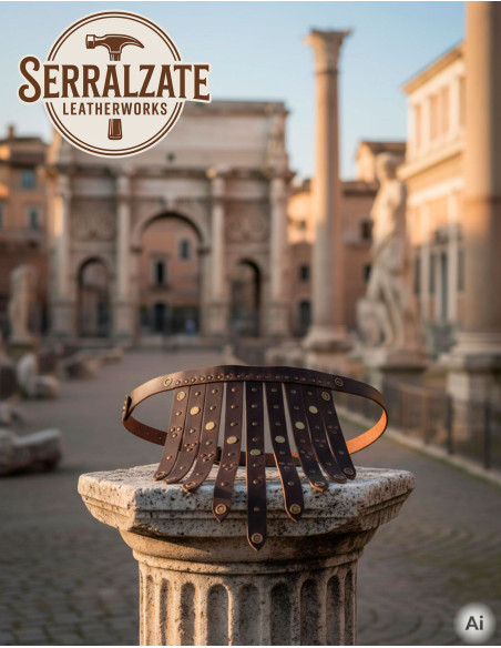 Roman Legionary Leather Belt, Dark Brown