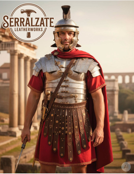 Roman Legionary Leather Belt, Dark Brown