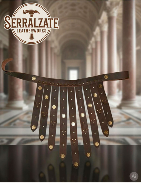 Roman Legionary Leather Belt, Dark Brown