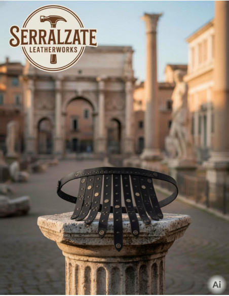 Roman Legionary Belt in Black Leather