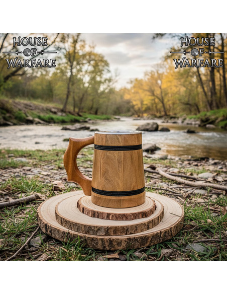 Pirate Style Steel-Wood Mug, Light...