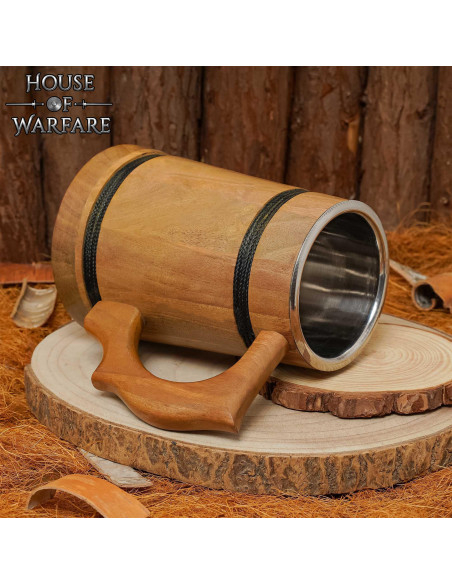 Pirate Style Steel-Wood Mug, Light...