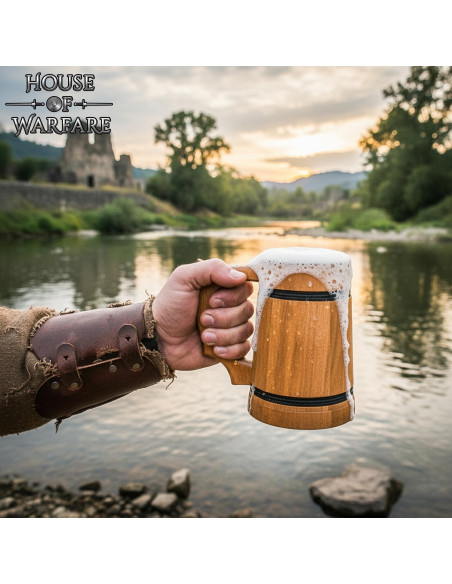 Pirate Style Steel-Wood Mug, Light...