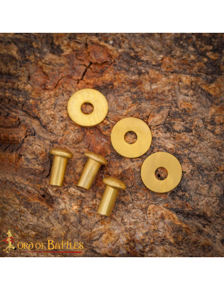 Set of 50 Round Brass Mushroom Head...