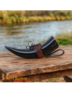 Horn of the Northern Hunters with Brown Embossed Leather... 2