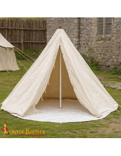 Durable Medieval Cone Tent in Natural Canvas