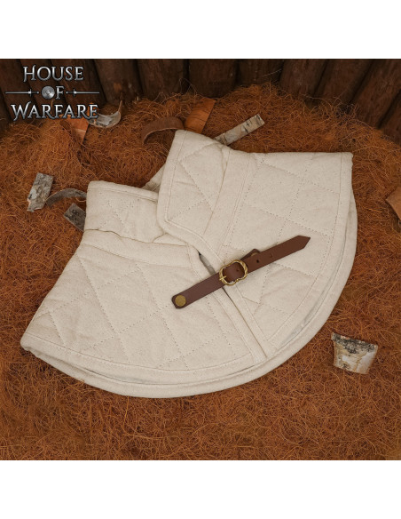 Quilted Medieval Gorget with Strap,...