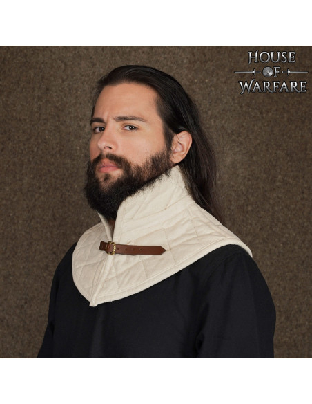 Quilted Medieval Gorget with Strap,...