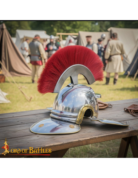 Roman Centurion Helmet with Red...