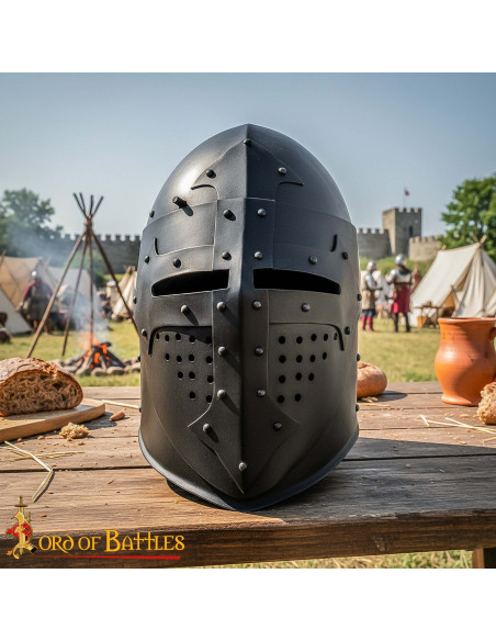 Medieval Bascinet with Visor Knight...