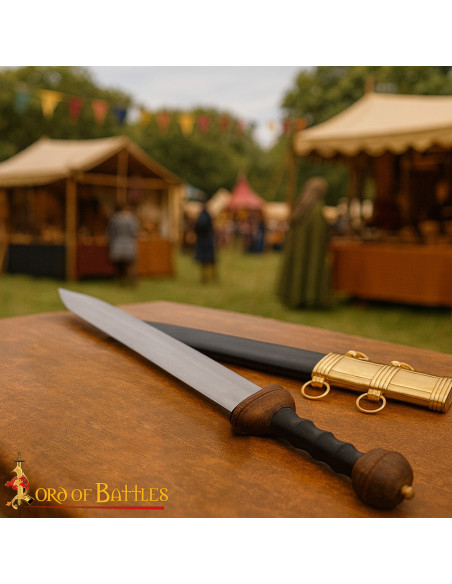 Decorative Roman Gladius with Brass...