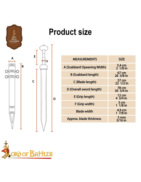 Hand-Forged Decorative Roman Gladius...