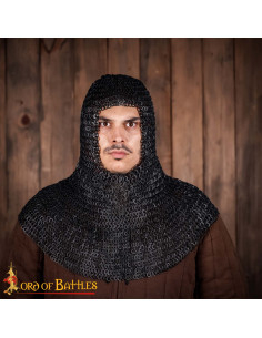 Executioner Blackened Steel Mail Shirt with Flat and...