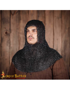 Executioner Blackened Steel Mail Shirt with Flat and... 2