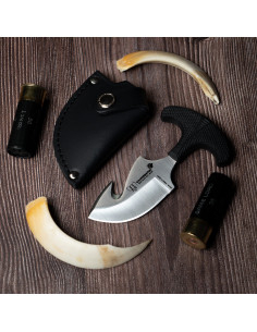 Tactical Knife with Rubber Handle, 8 cm Blade