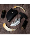 Tactical Knife with Rubber Handle, 8 cm Blade