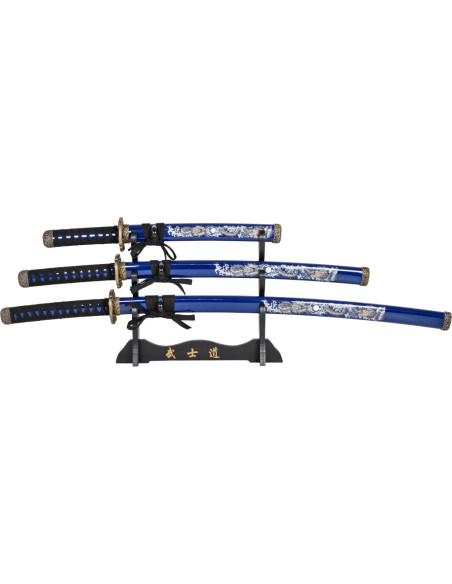 Blue Decorative Katana, Wakizashi,...