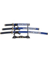 Blue Decorative Katana, Wakizashi, and Tanto Set with Stand