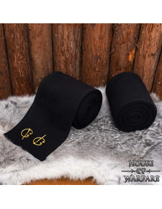 Medieval Winingas in Black Cotton with Brass Fibulas