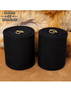 Medieval Winingas in Black Cotton with Brass Fibulas 2