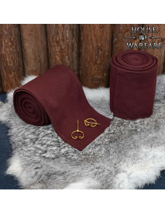 Medieval Cotton Winingas in Brown with Brass Fibulae