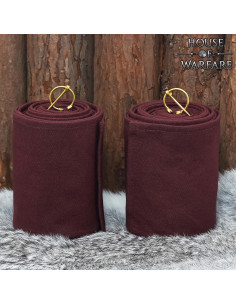 Medieval Cotton Winingas in Brown with Brass Fibulae 2