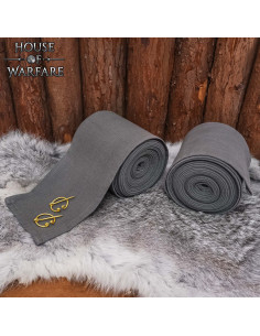 Medieval Winingas in Grey Cotton with Brass Fibulas