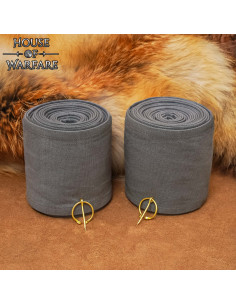 Medieval Winingas in Grey Cotton with Brass Fibulas 2