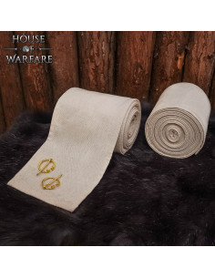 Medieval Winingas in Natural White Cotton with Brass Fibulas