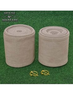 Medieval Winingas in Natural White Cotton with Brass Fibulas 2