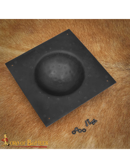 Square Umbo in Blackened Steel for...