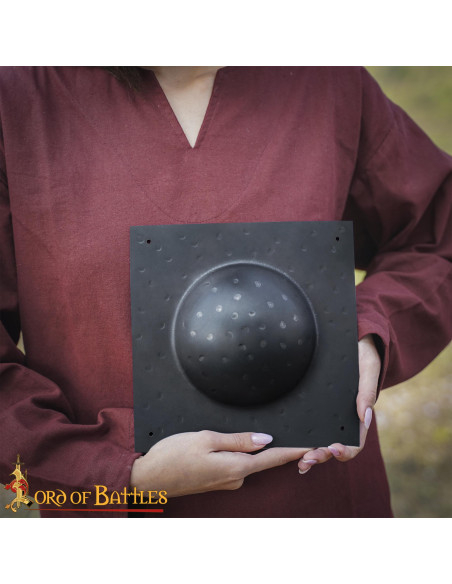 Square Umbo in Blackened Steel for...