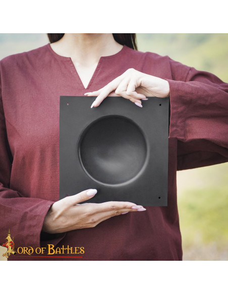 Square Umbo in Blackened Steel for...