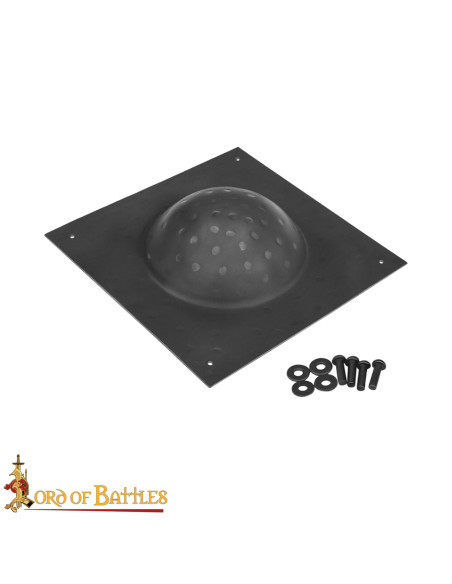 Square Umbo in Blackened Steel for...