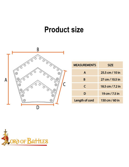 Medieval Black Leather Bracelets with...