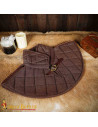 Padded Medieval Gorget in Cotton, Brown